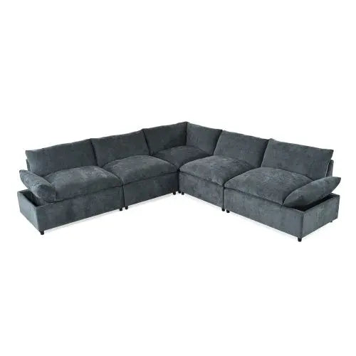 Deep Gray Sectional My Store