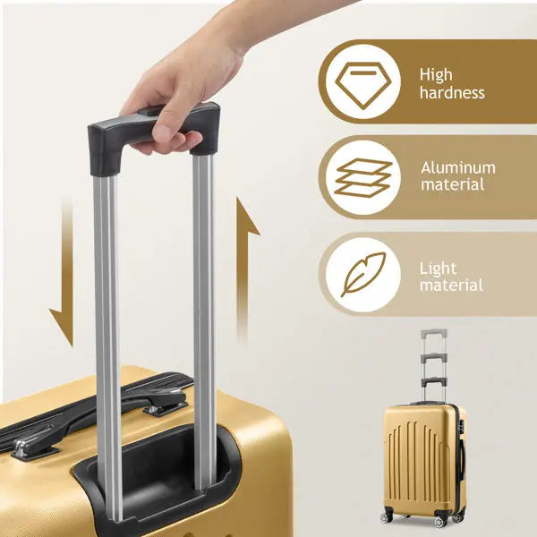 Vertical Striped Four In One Suitcase Inkedjoy