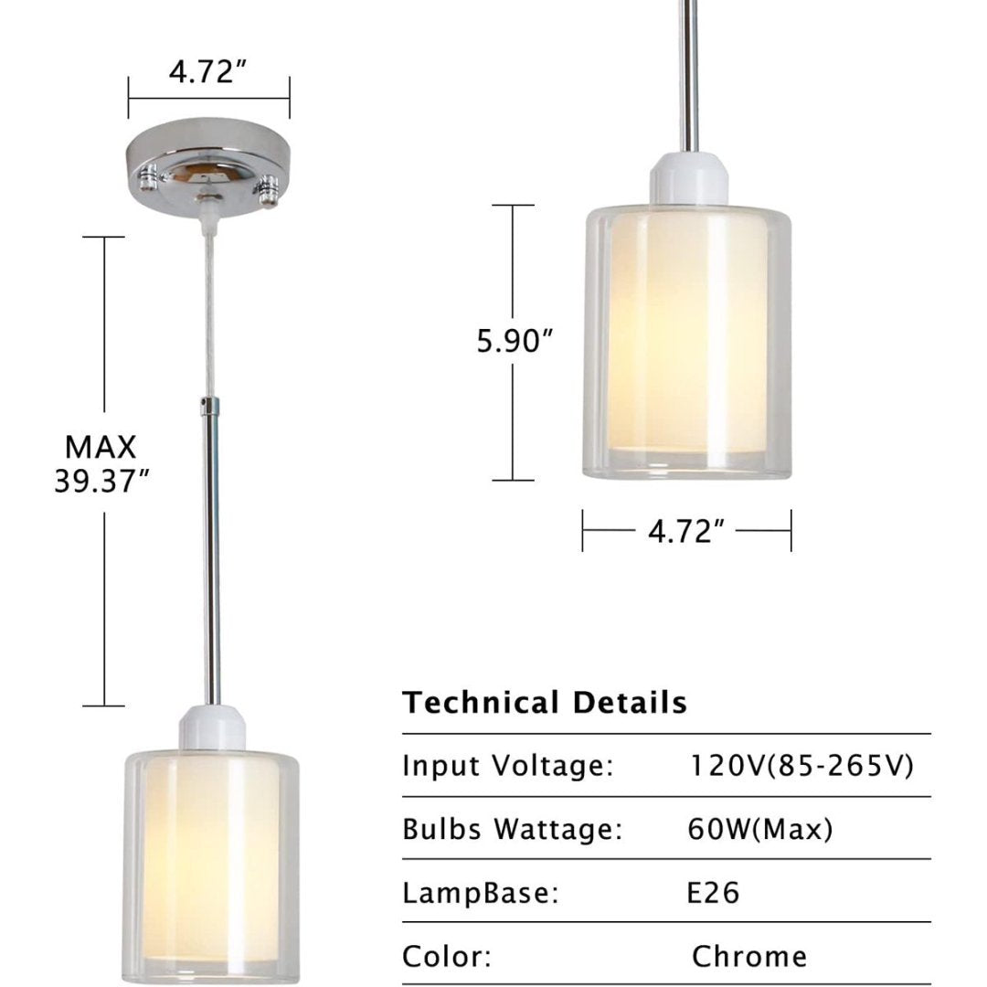 Glass Pendant Light, Modern My Store