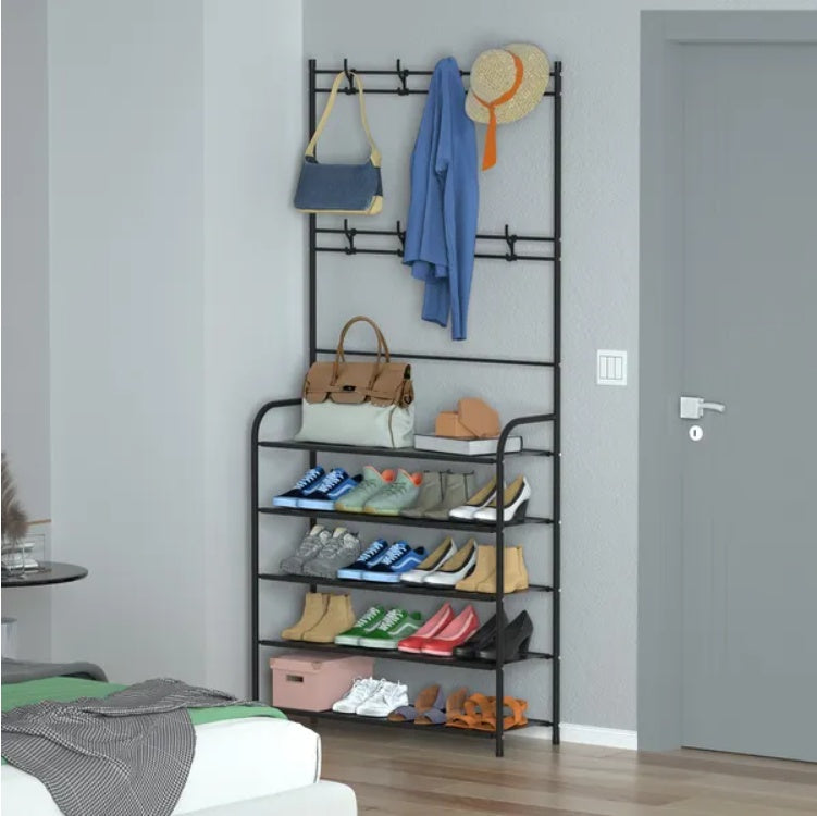 Entryway Coat Hat Rack Shoe Storage Inkedjoy