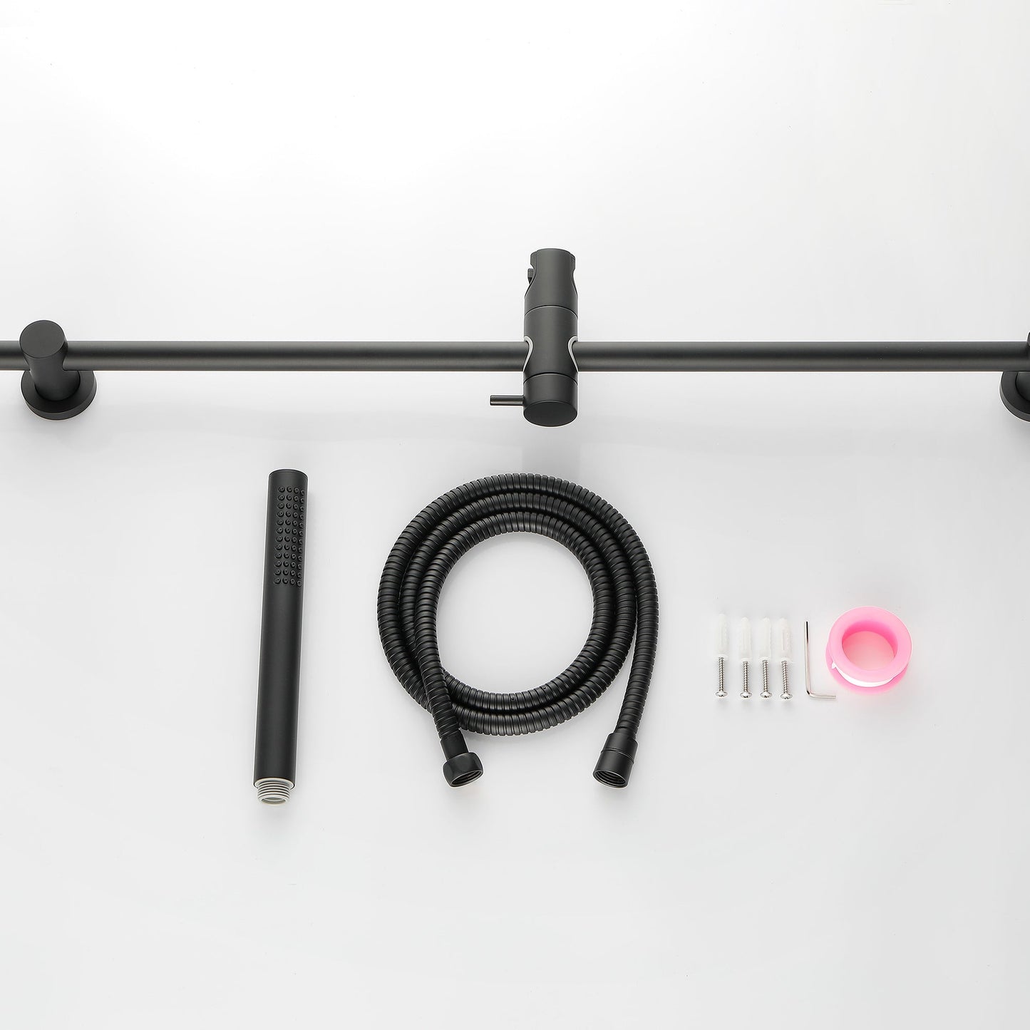 Handheld Shower head With 28 Inch Slide Bar And 59 Inch Hose Inkedjoy