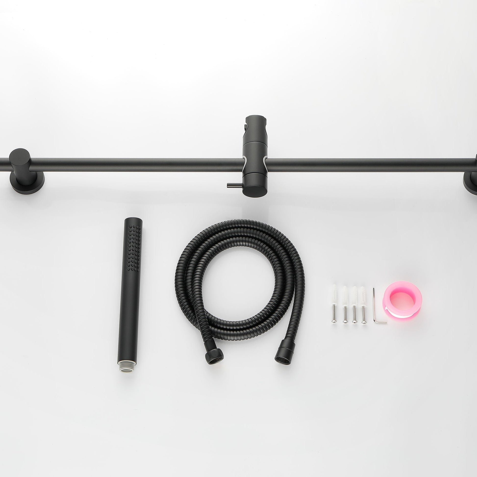 Handheld Shower head With 28 Inch Slide Bar And 59 Inch Hose Inkedjoy