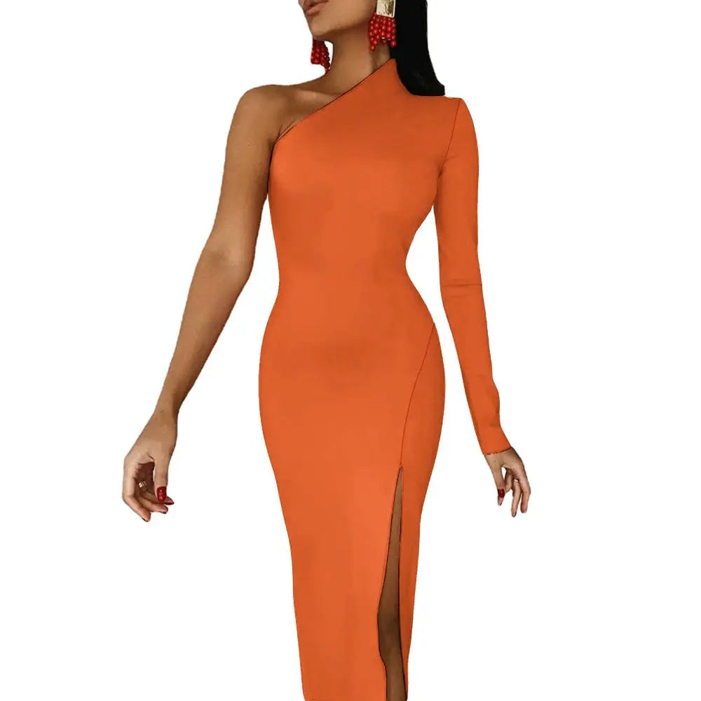 Half Sleeve Slit Dress Inkedjoy