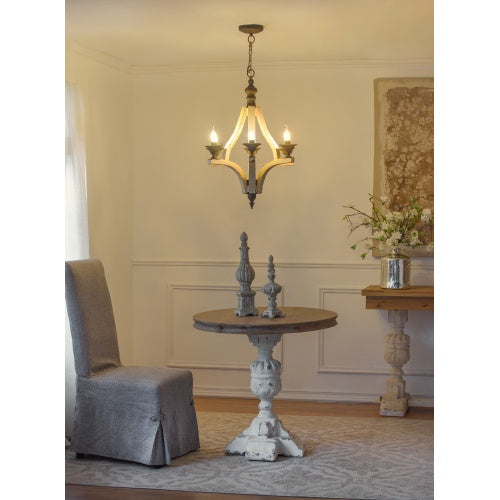 6 - Light Wood Chandelier With Adjustable Chain For Kitchen, Dining Hall Entrance My Store