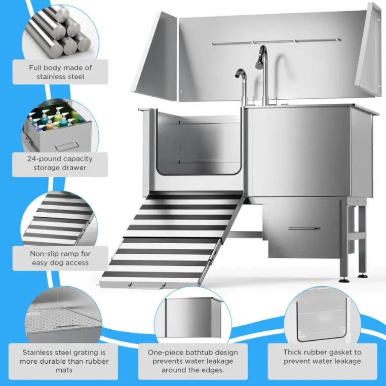 Stainless Steel Dog Bath Table My Store