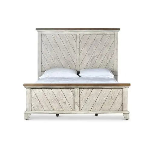 Bear Creek - Queen Bed - Whitewashed Gray My Store