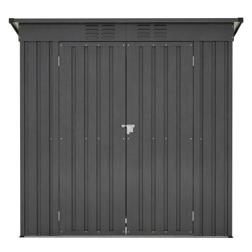 6 X 4 Ft Outdoor Storage Shed- Black Inkedjoy