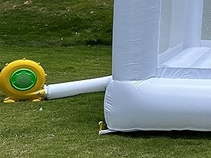 9x9x7ft Soft Play White Bounce House With Slide Ball Pit - Ohberri