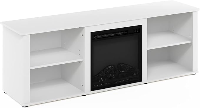 Classic 70 H Tv Stand With Fireplace, Solid White Ohberri