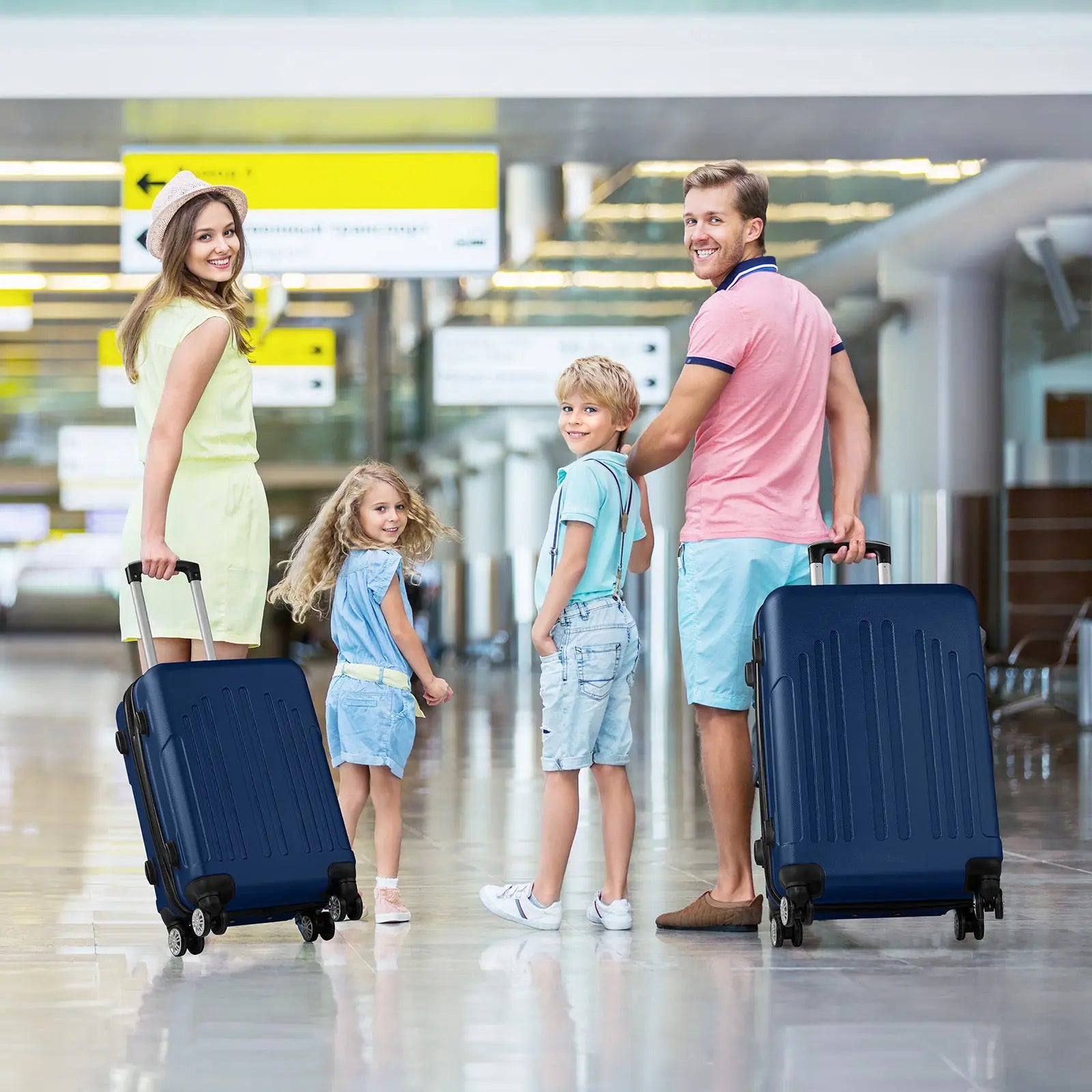 Three In One ABS PC Suitcase 20in 24in 28in Suitcase My Store