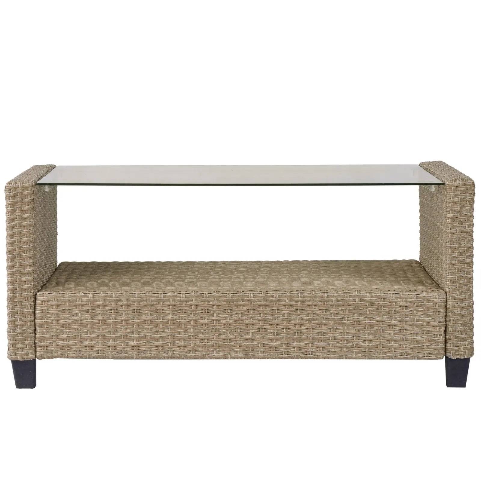 Patio Furniture Sets  4PC Wicker Rattan Sofa Conversation Set My Store