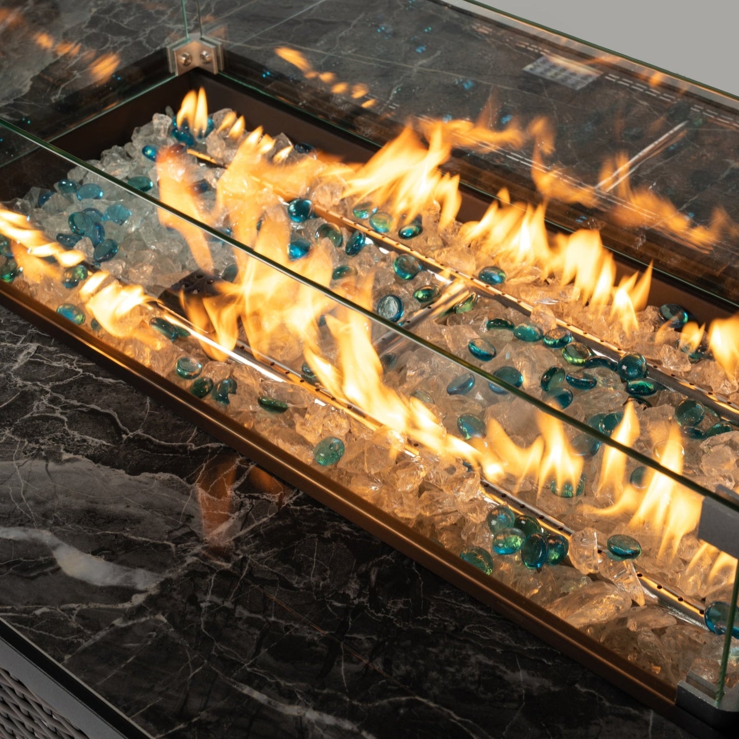 Outdoor Propane Fire Pit Table, Ceramic Tabletop Gas Fire Table My Store
