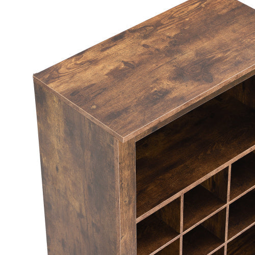 Stylish Design 30 Shoe Cabinet Console, Modern Rustic Brown Inkedjoy