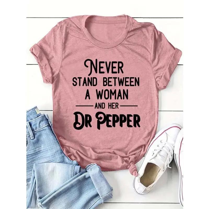 Women's Round Neck Short Sleeve T-Shirt English Slogan Print - Casual Summer Top Inkedjoy