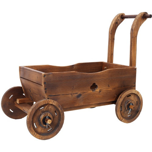 Wooden Wagon Planter Inkedjoy