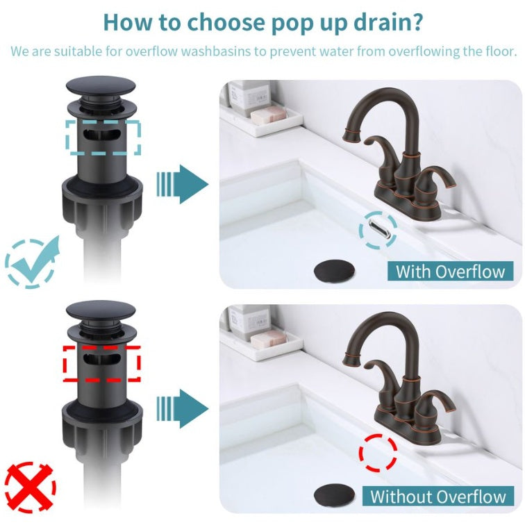 Oil Rubbed Bronze Bathroom Faucet With 2-Handle And 360 Degree Rotating Spout My Store