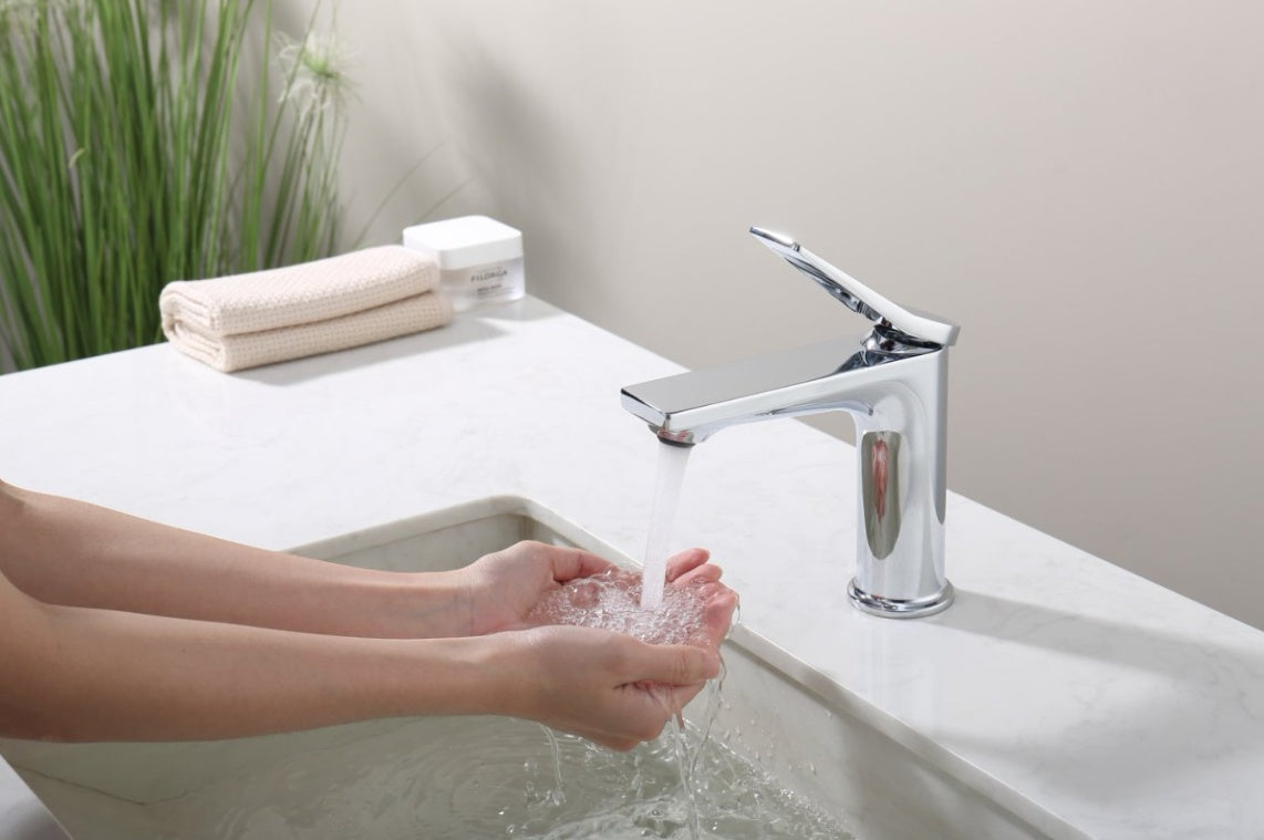 Chrome Single Hole Bathroom Faucet My Store