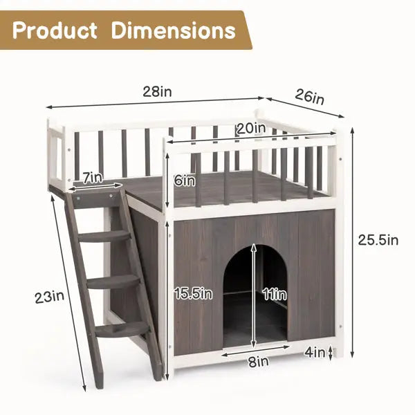 2-story Cat House With Ladder My Store