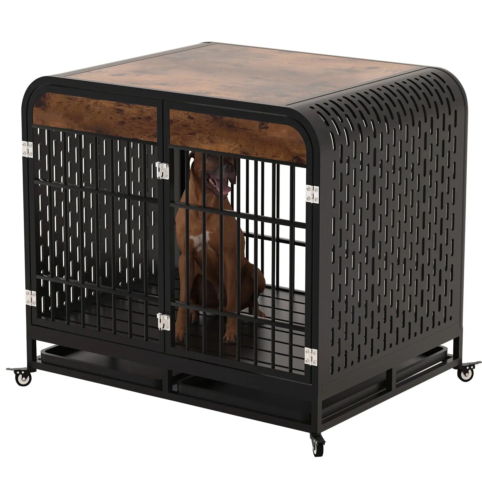 Heavy Duty Dog Crate Furniture Wooden Table 42inch Brown My Store