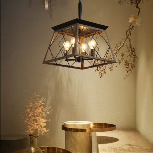 Farmhouse Chandelier 4 Lights Vintage Antique Chandelier Lamps Inkedjoy