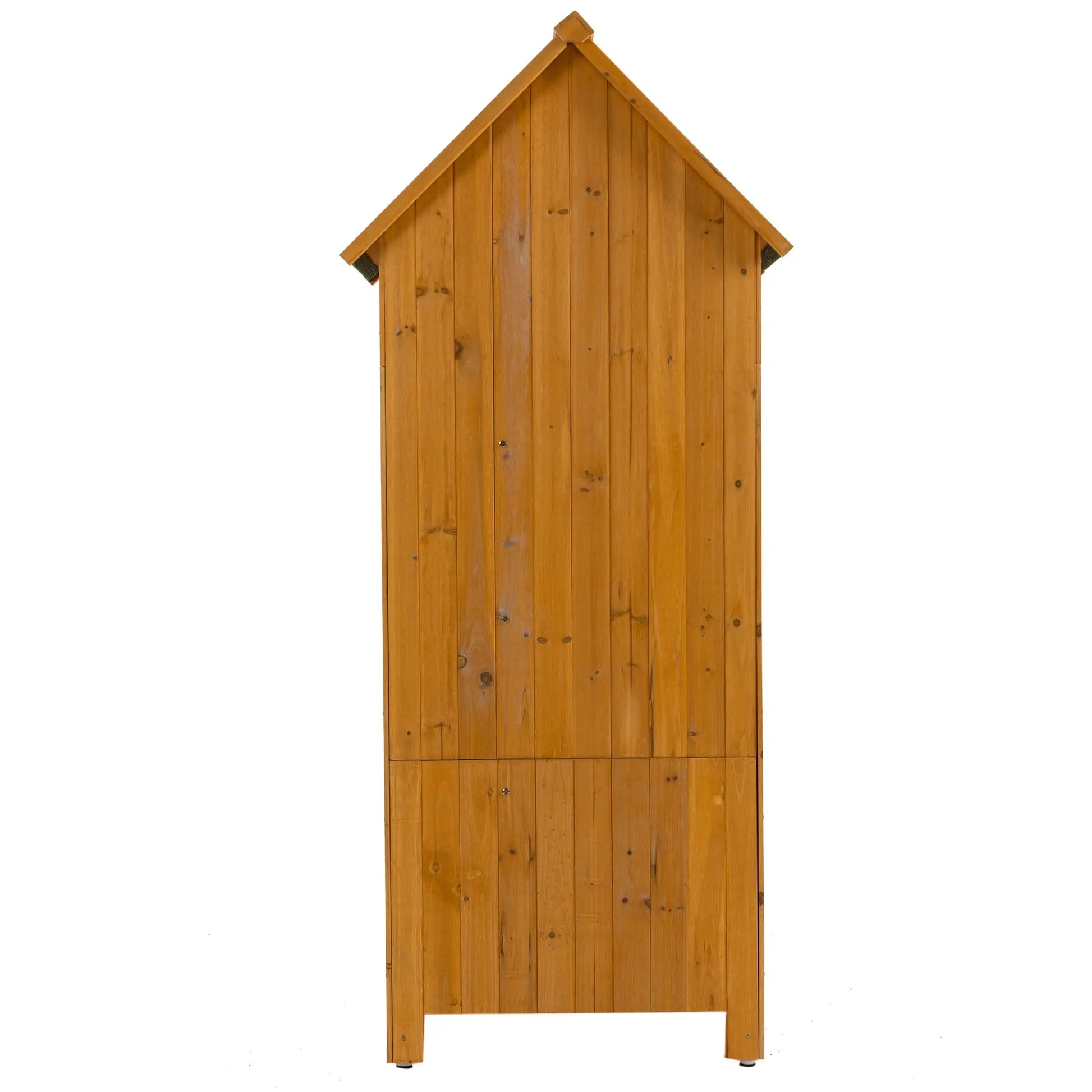 Outdoor Storage Cabinet Tool Shed Wooden Garden Shed Natural My Store