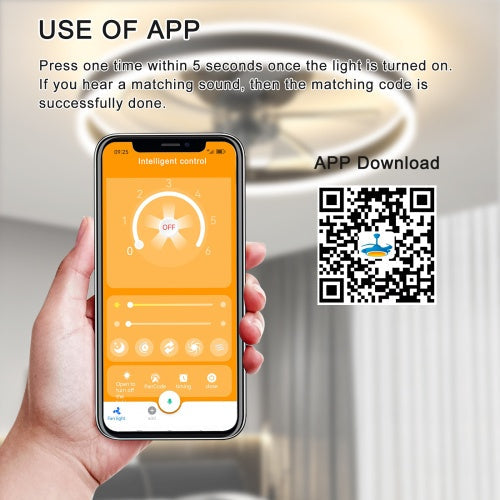 Ceiling Fan With Lighted Dimmable LEDs Inkedjoy