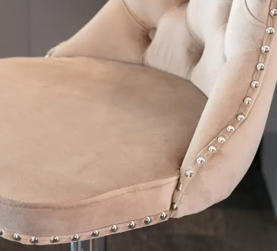 2-piece Set Of Rotating Velvet Bar Stools My Store