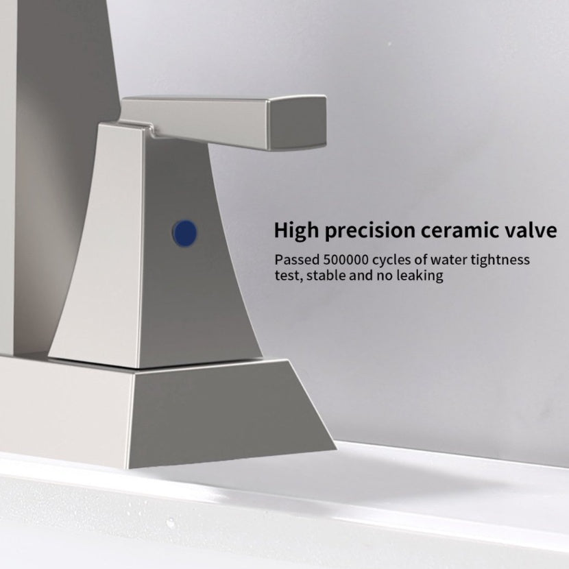 2-Handle Bathroom Sink Faucet Brushed Nickel My Store