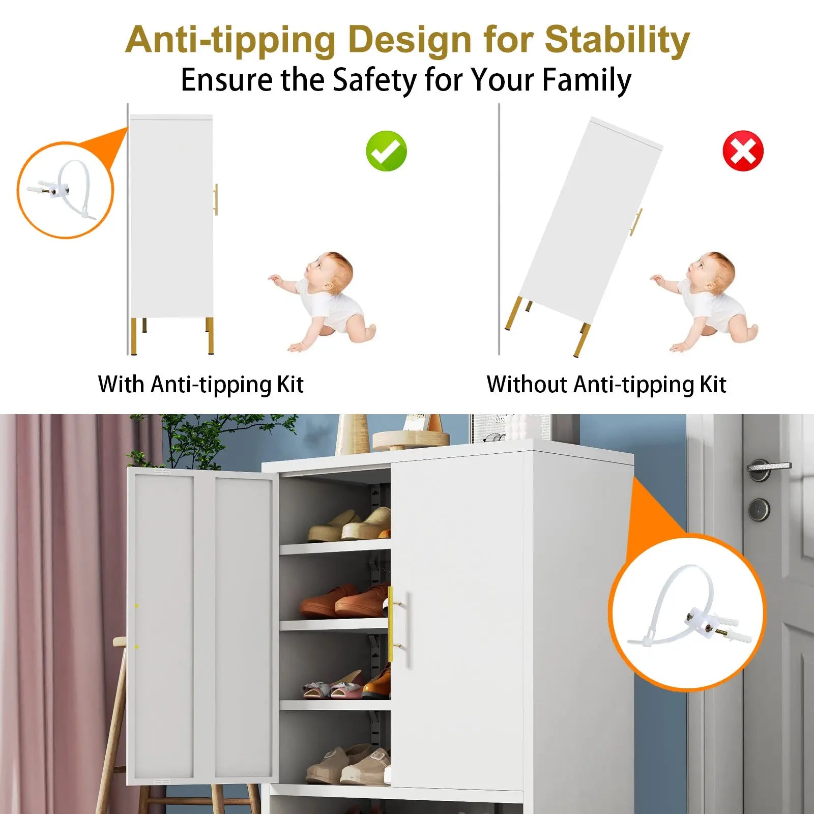 2-Door Shoes Cabinet My Store