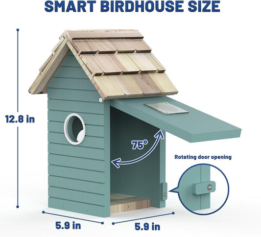 Smart Bird House,Bird Feeder With Camera -Blue My Store