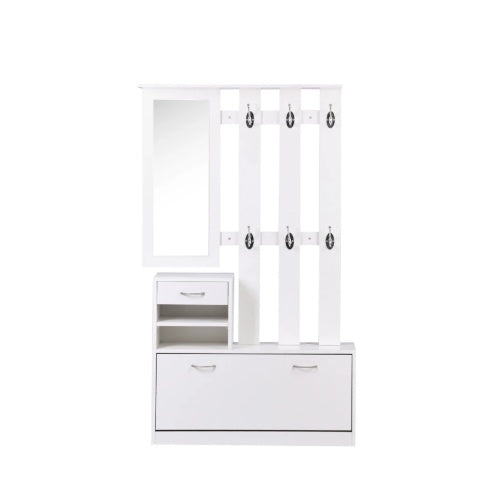 Combination Model Gate Cabinet With Shoe CabinetHang Shelf Mirror Inkedjoy