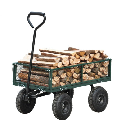 Garden Cart Steel Garden Cart With Swivel Handle Practical Heavy Duty Garden Cart Inkedjoy