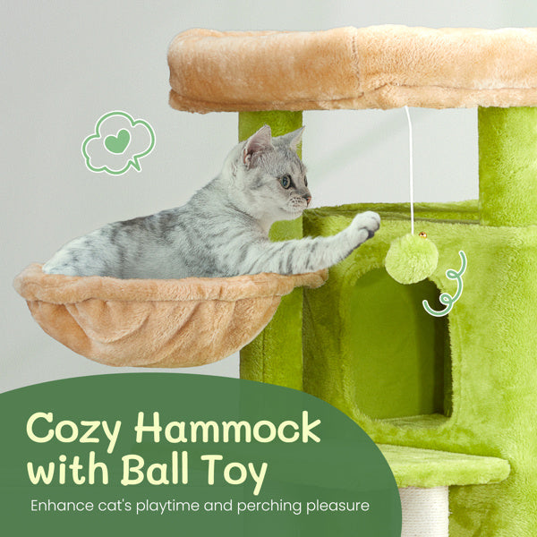 3-inch Yellow-green Speaker-shaped Double-layer Cat House Hammock Cat Bed My Store