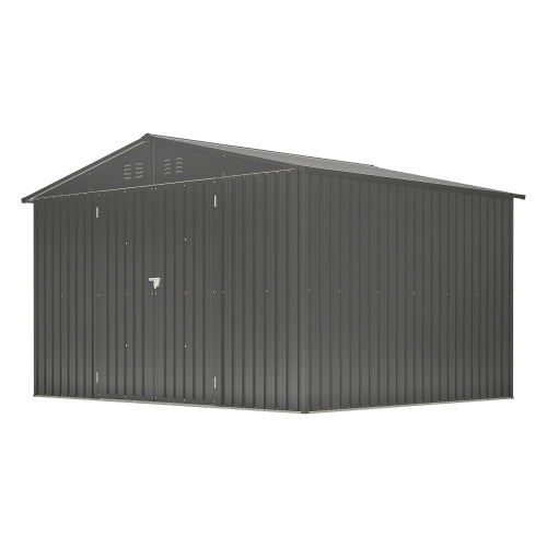 10X8 FT Outdoor Storage Shed- Black Inkedjoy