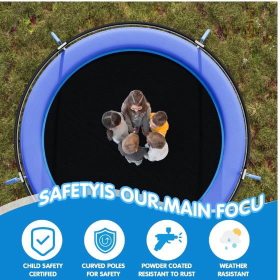 14 FT TRAMPOLINE PUMPKING STYLE WITH BASKETBALL HOOP My Store