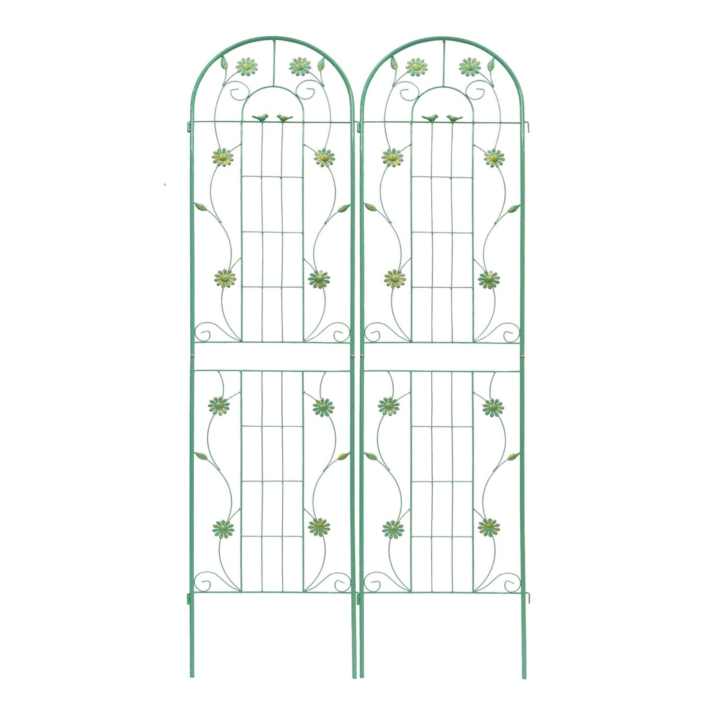 2-Pack Metal Garden Trellis 86.7x19.7 Rustproof For Climbing Plants Outdoor Inkedjoy