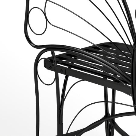 Butterfly Cast Metal Garden Bench Inkedjoy