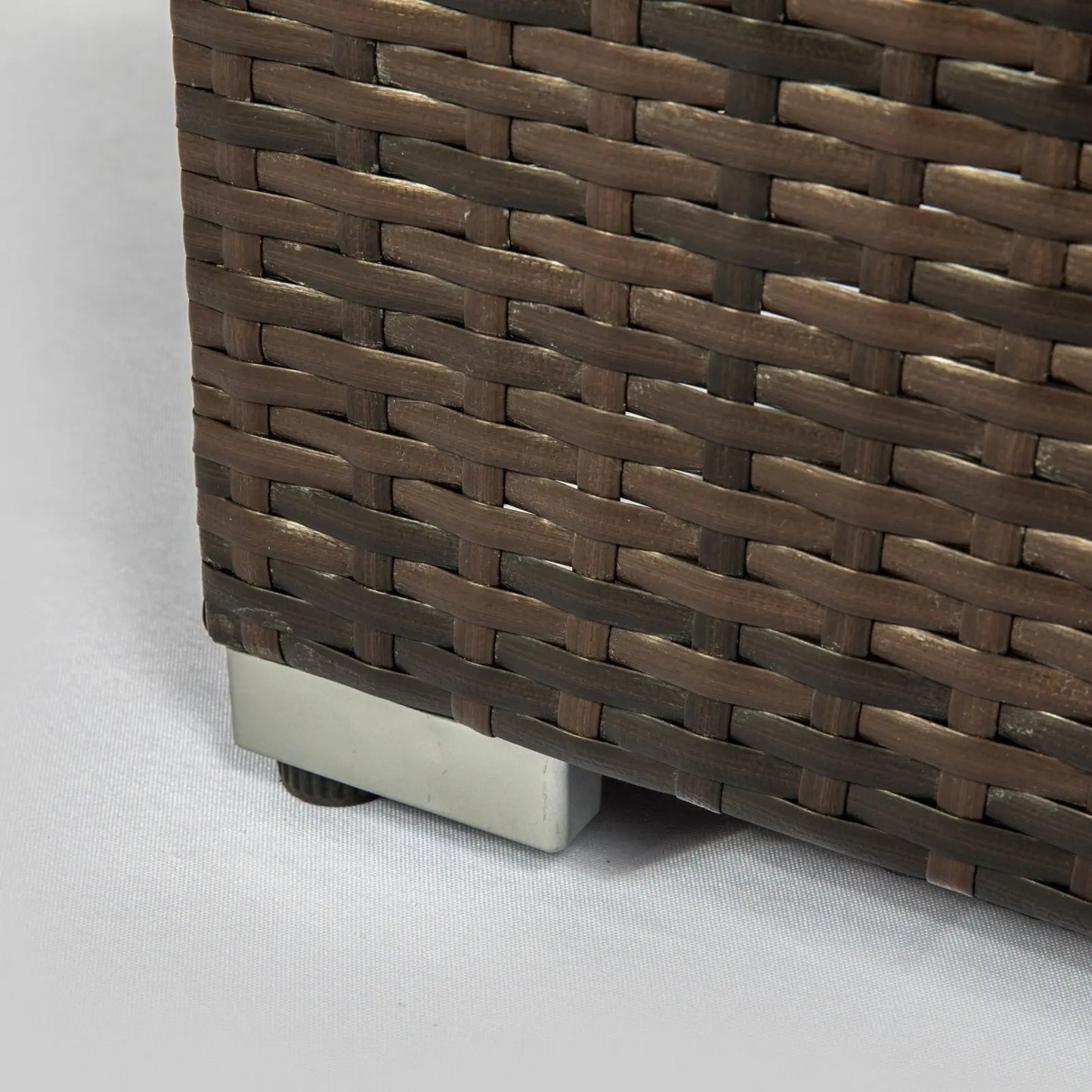 Outdoor Fire Table Propane Pit Rattan With Tile Tabletop Inkedjoy