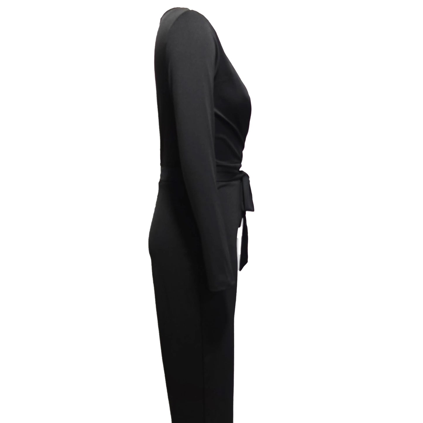 Ladies' Fashionable Slim Fit Sexy V-neck Long Sleeved Slimming Jumpsuit Inkedjoy