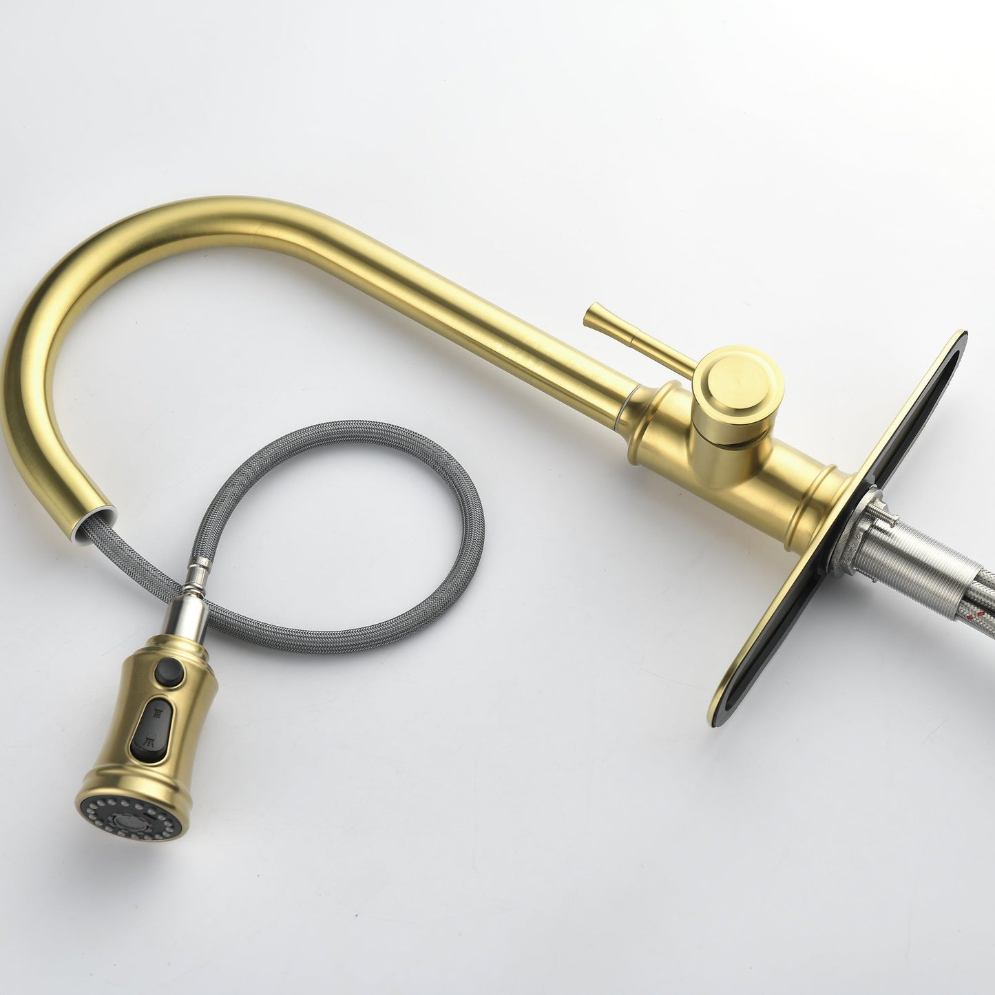 Single Handle High  Pull Out Kitchen Faucet- Stainless Steel Ohberri