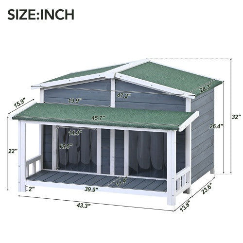 Large Wooden Dog House My Store