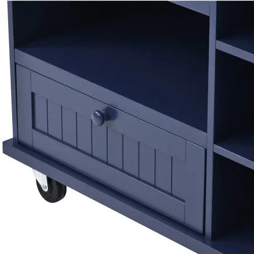 Kitchen Island Cart With Storage Cabinet And Two Locking Wheels My Store