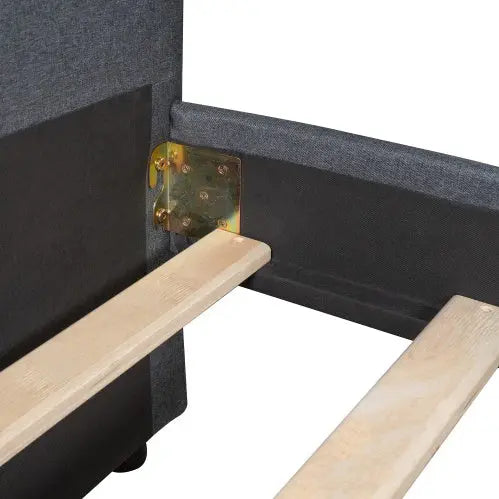 Upholstered Twin Size Daybed With Two Drawers, Wood Slat Support, Gray My Store