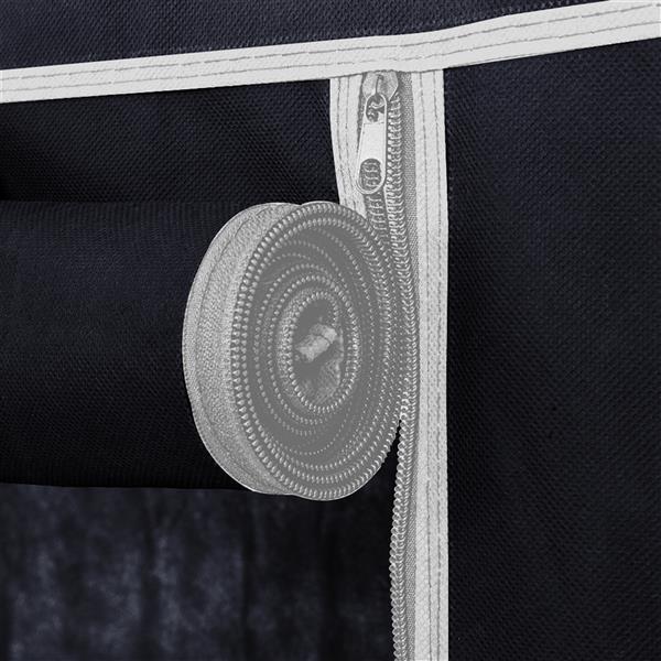 10 Tiers Shoe Rack With Dustproof Cover Closet Black Inkedjoy