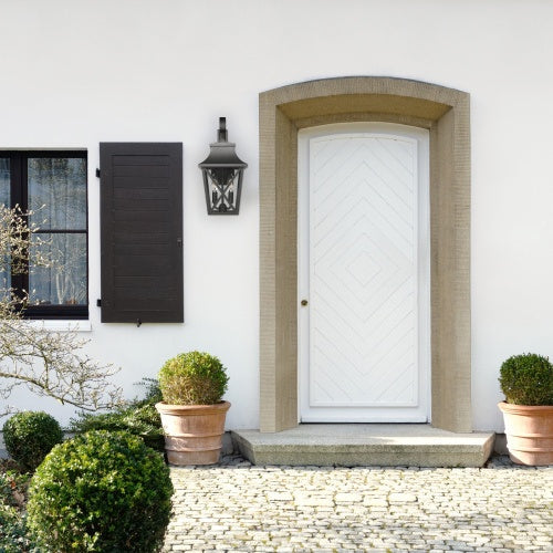 Black Outdoor Wall Light 2 Lights, Large Outdoor Modern Wall Light Fixtures Inkedjoy