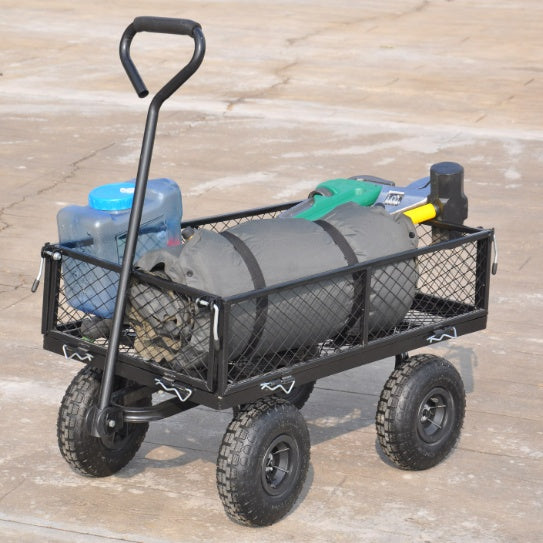 Garden Cart Steel Garden Cart With Swivel Handle Practical Heavy Duty Garden Cart Inkedjoy