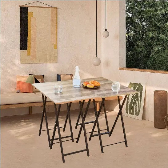 5 Piece Folding TV Tray Table Set,Foldable Sofa Side Table,End Table,Snack Table,Space Saving My Store