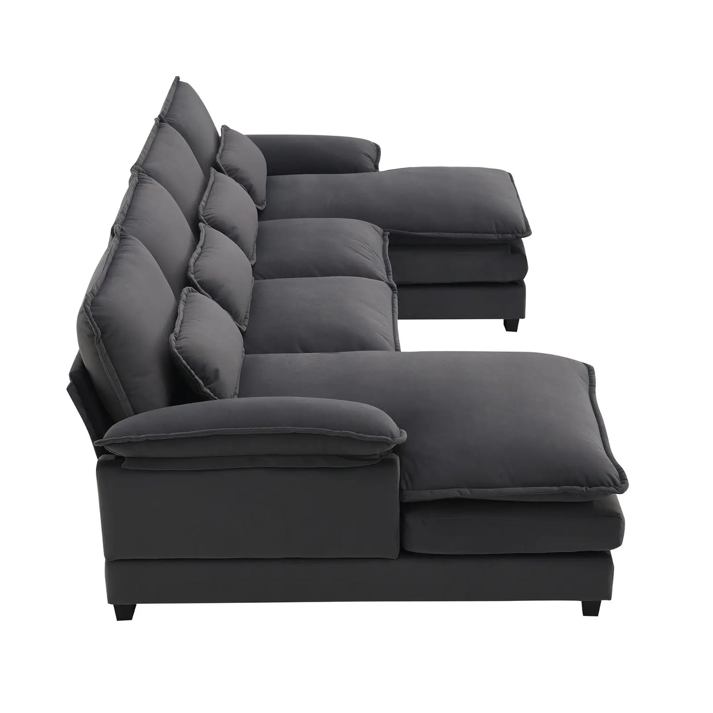 Modern U-shaped Sectional Sofa, 6-Seat With Waist Pillows My Store
