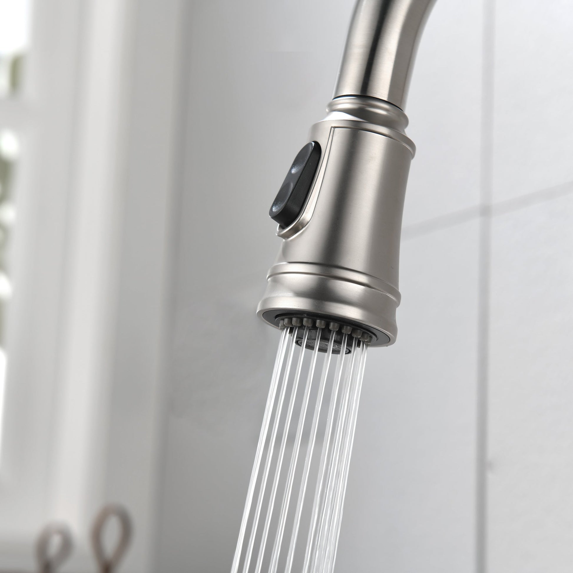 Single Handle High  Pull Out Kitchen Faucet- Stainless Steel Ohberri