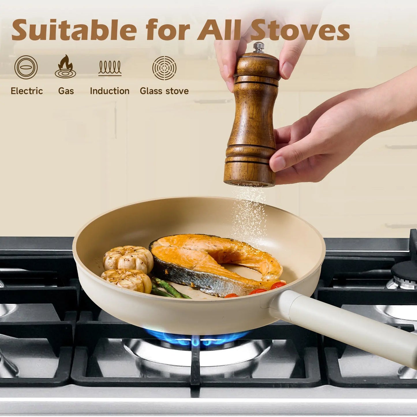 Ceramic Cookware Sets 17pcs, Pots And Pans Set Non Stick My Store